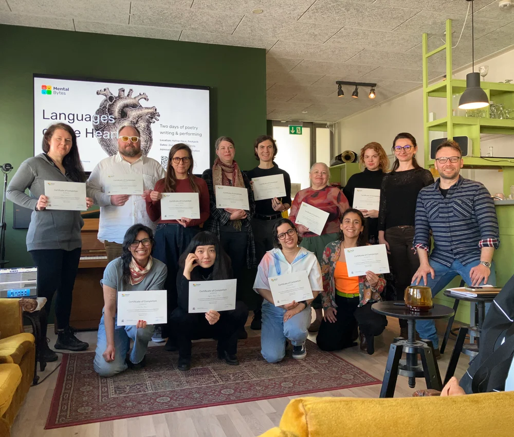 Participants at a Mental Bytes workshop in Reykjavík